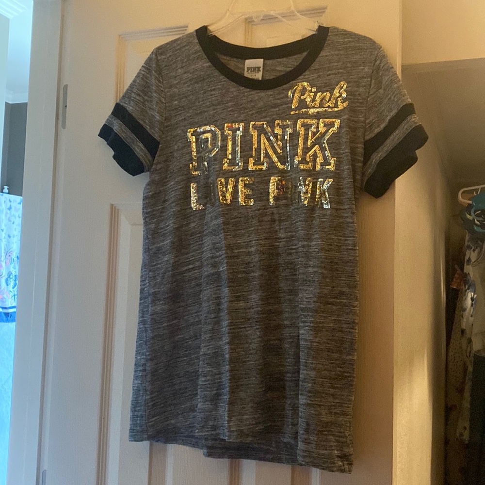 Pink bling tee